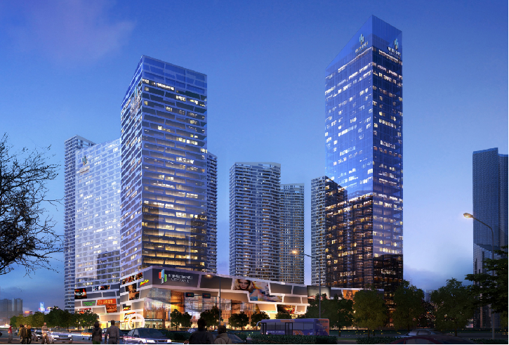 作为合肥政务新区的地标建筑,"新地中心"的位置极为优越,紧邻北侧天鹅